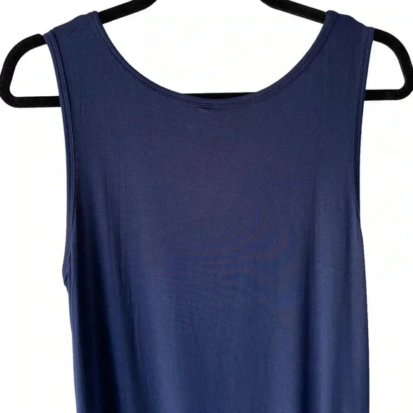 NWT | SLEEVELESS TEE SHIRT TANK DRESS NAVY BLUE | SIZE: MEDIUM - Picture 8 of 11